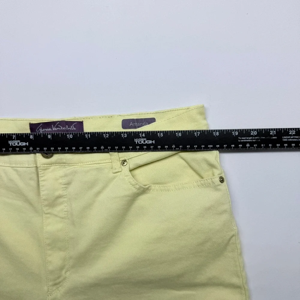 Gloria Vanderbilt Amanda High Rise Straight Leg Jeans Yellow Womens 18 Long - Picture 6 of 11